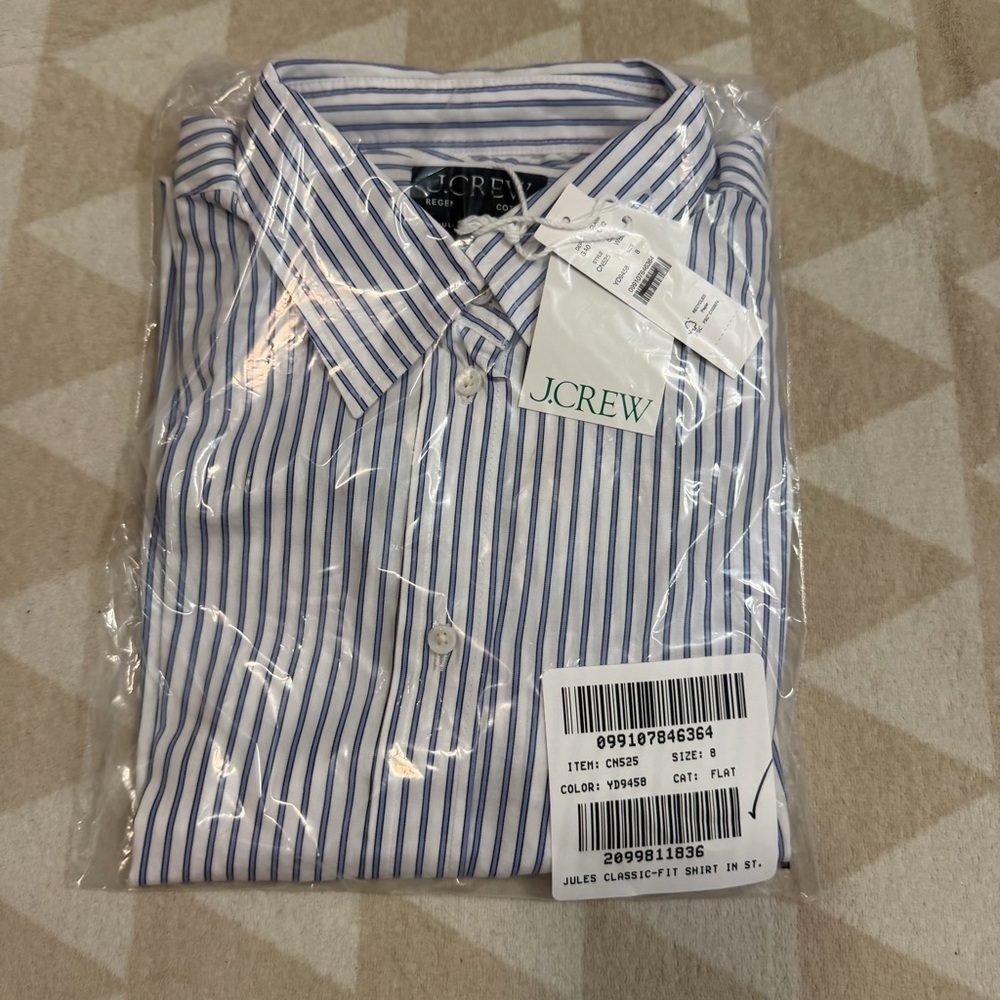 J crew Jules classic-fit shirt in striped cotton poplin - Picture 5 of 5
